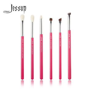 Jessup Black/Silver Professional Makeup Brushes Set Make up Brush Beauty Tools kit Eye Shader Liner natural-synthetic hair