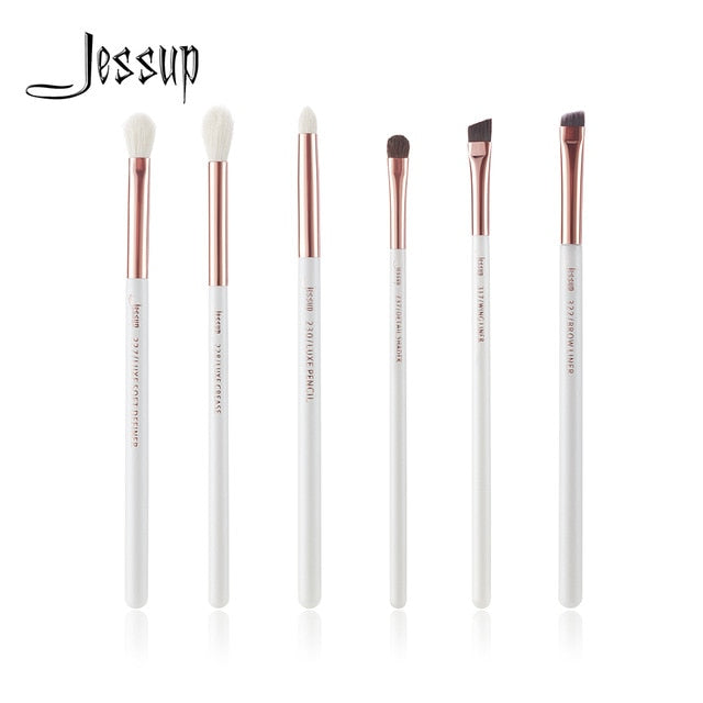 Jessup Black/Silver Professional Makeup Brushes Set Make up Brush Beauty Tools kit Eye Shader Liner natural-synthetic hair