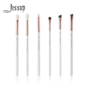Jessup Black/Silver Professional Makeup Brushes Set Make up Brush Beauty Tools kit Eye Shader Liner natural-synthetic hair