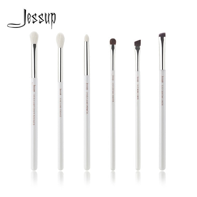 Jessup Black/Silver Professional Makeup Brushes Set Make up Brush Beauty Tools kit Eye Shader Liner natural-synthetic hair