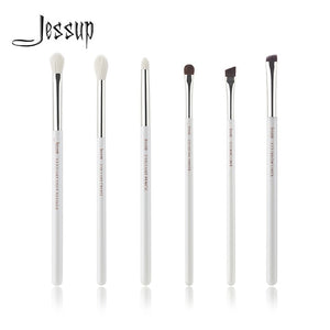 Jessup Black/Silver Professional Makeup Brushes Set Make up Brush Beauty Tools kit Eye Shader Liner natural-synthetic hair