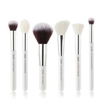 Load image into Gallery viewer, Jessup 6pcs Pearl White/Silver Professional Makeup Brushes Sets Make up Brush Beauty Tools Buffer Paint Cheek Highlight Powder
