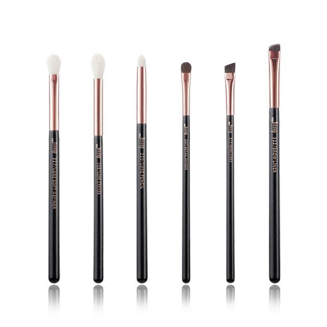 Jessup Black / Rose Gold Professional Makeup Brushes Set Make up Brush Tools kit Eye Shader Liner natural-synthetic hair