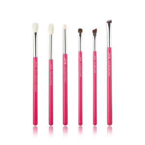 Jessup Rose-carmin/Silver Professional Makeup Brushes Set Beauty Tools Make up Brush kit Eye Shader Liner natural-synthetic hair