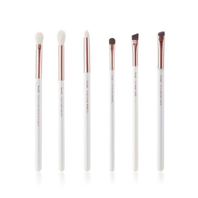 Jessup Rose-carmin/Silver Professional Makeup Brushes Set Beauty Tools Make up Brush kit Eye Shader Liner natural-synthetic hair