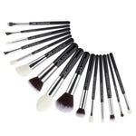 Load image into Gallery viewer, Jessup makeup brush set foundation buffer shader brush 15pcs Black/Rose gold Natural-Synthetic Hair pincel maquiagem Kit T160
