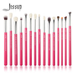 Load image into Gallery viewer, Jessup Pearl White/Silver Professional Makeup Brushes Set Make up Brush Tools kit Eye Liner Shader natural-synthetic hair
