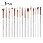 Load image into Gallery viewer, Jessup Pearl White/Silver Professional Makeup Brushes Set Make up Brush Tools kit Eye Liner Shader natural-synthetic hair
