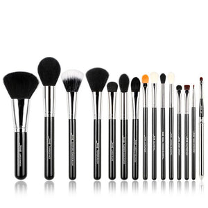Jessup set 15pcs Purple/ Gold Makeup Brushes Set Cosmetics Tool Make up Brush Powder Foundation Eyeshadow Eyeliner Lip