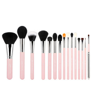 Jessup set 15pcs Purple/ Gold Makeup Brushes Set Cosmetics Tool Make up Brush Powder Foundation Eyeshadow Eyeliner Lip