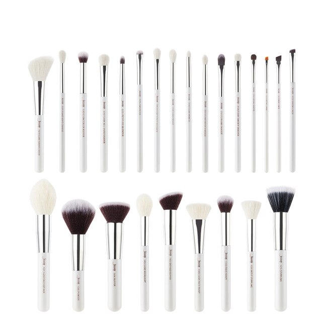 Jessup brush set Pearl White/Silver Professional Makeup Brushes Sets Foundation Make up Brush beauty Tool Powder Blushes