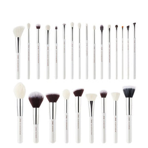 Jessup brush set Pearl White/Silver Professional Makeup Brushes Sets Foundation Make up Brush beauty Tool Powder Blushes
