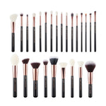 Load image into Gallery viewer, Jessup brush set Pearl White/Silver Professional Makeup Brushes Sets Foundation Make up Brush beauty Tool Powder Blushes

