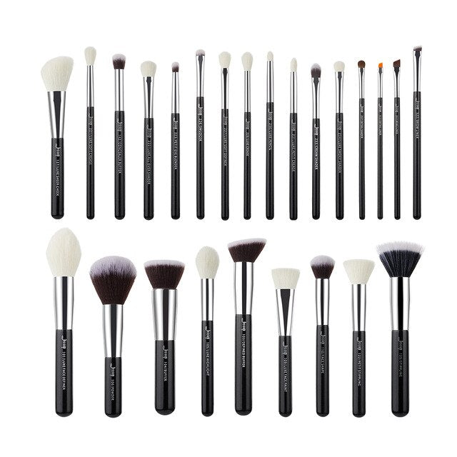 Jessup brush set Pearl White/Silver Professional Makeup Brushes Sets Foundation Make up Brush beauty Tool Powder Blushes