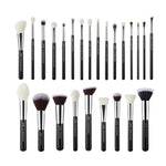 Load image into Gallery viewer, Jessup brush set Pearl White/Silver Professional Makeup Brushes Sets Foundation Make up Brush beauty Tool Powder Blushes

