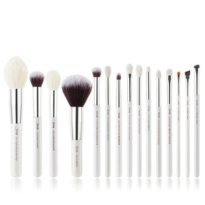 Jessup brushes Rose Gold / Black Professional Makeup Brushes Set Foundation Powder Make up brush Pencil natural-synthetic hair