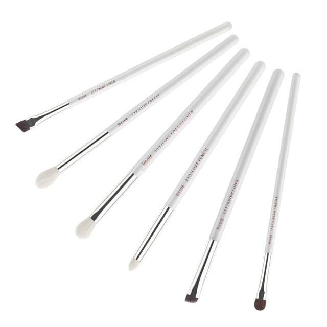 Jessup Makeup Brushes Set White/Silver 6-25pcs Dropshipping pincel maquiagem Eyeshadow Foundation Eyeliner Goat-Synthetic Hair