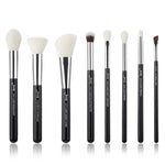Load image into Gallery viewer, Jessup Pearl White/Silver Professional Makeup Brushes Set Make up Brush Tools kit Foundation Stippling natural-synthetic hair
