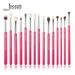 Load image into Gallery viewer, Jessup Rose-carmin/Silver Makeup Brushes brushes Set professional Make up Brush Tools kit EyeLiner Shader natural-synthetic hair

