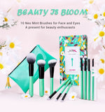 Load image into Gallery viewer, Jessup Brushes Citrus Color 10pcs/set Contour Makeup Brush Synthetic Hair Powder Foundation Blush Eyeshadow Blending

