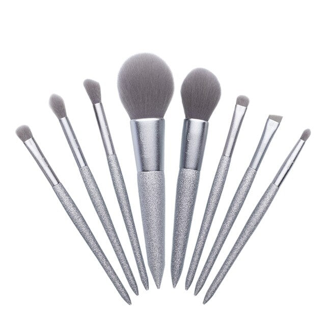 Jessup 8 pcs Professional foundation brush Powder Blusher Contour Pencil Eyeshadow Make up brushes Synthetic hair Cosmetic