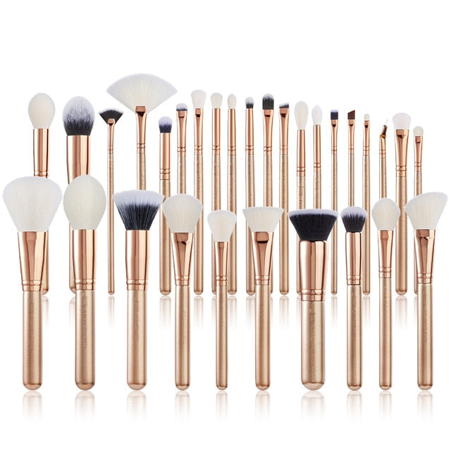Jessup brush Makeup brush set 6pcs-30pcs Golden / Rose Gold POWDER EYESHADOW CONCERLER foundation brush