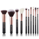 Load image into Gallery viewer, Jessup Makeup brushes set Rose Gold / Black Foundation Powder Eyeshadow Make up Brush 6pcs-25pcs
