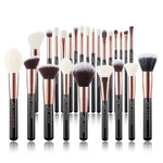 Load image into Gallery viewer, Jessup Makeup brushes set Rose Gold / Black Foundation Powder Eyeshadow Make up Brush 6pcs-25pcs
