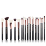 Load image into Gallery viewer, Jessup Makeup brushes set Rose Gold / Black Foundation Powder Eyeshadow Make up Brush 6pcs-25pcs
