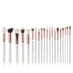 Load image into Gallery viewer, Jessup Makeup brushes set 6-25pcs Pearl White / Rose Gold Professional Make up brush Natural hair Foundation Powder Blushes
