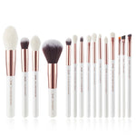 Load image into Gallery viewer, Jessup Makeup brushes set 6-25pcs Pearl White / Rose Gold Professional Make up brush Natural hair Foundation Powder Blushes
