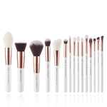 Load image into Gallery viewer, Jessup Makeup brushes set 6-25pcs Pearl White / Rose Gold Professional Make up brush Natural hair Foundation Powder Blushes
