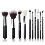 Load image into Gallery viewer, Jessup Makeup brushes set Black/Silver Professional with Natural Hair Foundation Powder Eyeshadow Make up Brush Blush 6pcs-25pcs
