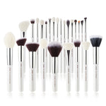 Load image into Gallery viewer, Jessup Pearl White/Silver Makeup brushes set Beauty Foundation Powder Eyeshadow Make up Brushes High quality 6pcs-25pcs
