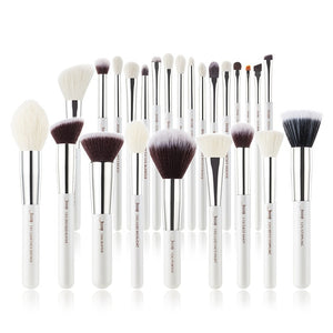 Jessup Pearl White/Silver Makeup brushes set Beauty Foundation Powder Eyeshadow Make up Brushes High quality 6pcs-25pcs