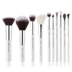 Jessup Pearl White/Silver Makeup brushes set Beauty Foundation Powder Eyeshadow Make up Brushes High quality 6pcs-25pcs
