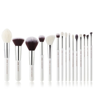 Jessup Pearl White/Silver Makeup brushes set Beauty Foundation Powder Eyeshadow Make up Brushes High quality 6pcs-25pcs