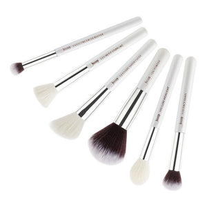 Jessup Makeup Brushes Set White/Silver 6-25pcs Dropshipping pincel maquiagem Eyeshadow Foundation Eyeliner Goat-Synthetic Hair