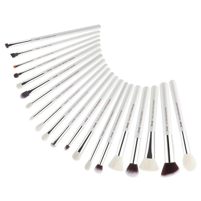 Jessup Makeup Brushes Set White/Silver 6-25pcs Dropshipping pincel maquiagem Eyeshadow Foundation Eyeliner Goat-Synthetic Hair
