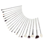 Load image into Gallery viewer, Jessup Makeup Brushes Set White/Silver 6-25pcs Dropshipping pincel maquiagem Eyeshadow Foundation Eyeliner Goat-Synthetic Hair

