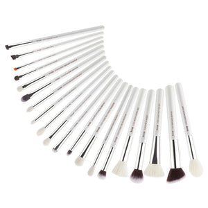 Jessup Makeup Brushes Set White/Silver 6-25pcs Dropshipping pincel maquiagem Eyeshadow Foundation Eyeliner Goat-Synthetic Hair
