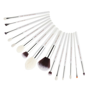 Jessup Makeup Brushes Set White/Silver 6-25pcs Dropshipping pincel maquiagem Eyeshadow Foundation Eyeliner Goat-Synthetic Hair