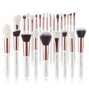 Jessup Pearl White/Rose Gold Professional Makeup Brushes brushes Make up Brush Tools kit Foundation set Powder Blushes Beauty