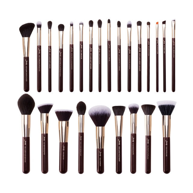 Jessup Black/Silver Professional Makeup Brushes Set Foundation Powder Eyeshadow Make up Brush Blushes natural-synthetic hair