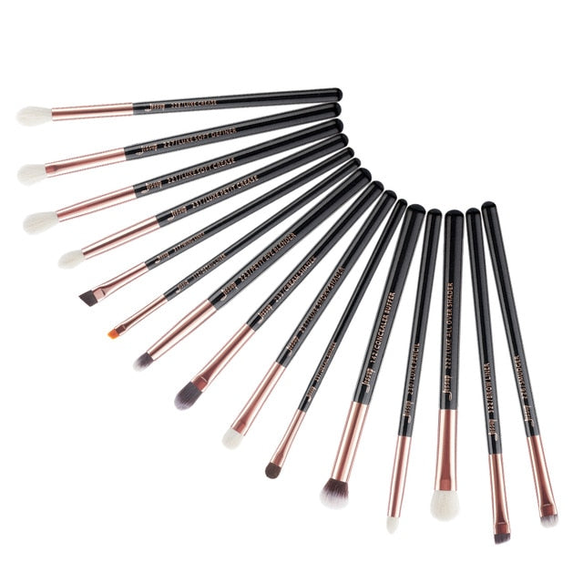Jessup Makeup Brushes Kit 6-25pcs Black/Rose Gold Powder Foundation Eyeshadow Line Highlighter Concealer Blender Cosmetic Set