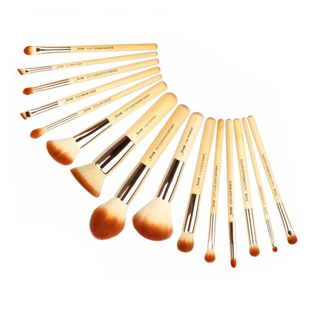 Jessup Makeup Brushes Set Bamboo Foundation Powder Eyeliner Bronzer Sculpting brush pincel maquiagem Professional Cosmetic Tool