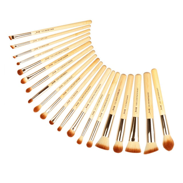 Jessup Makeup Brushes Set Bamboo Foundation Powder Eyeliner Bronzer Sculpting brush pincel maquiagem Professional Cosmetic Tool