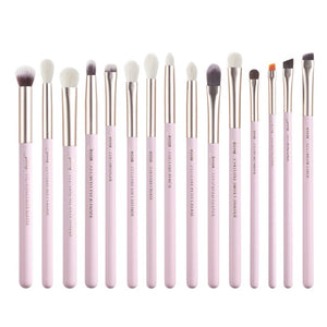 Jessup Professional Makeup Brushes Set 15pcs Pearl White/Rose Gold Eye Shadow Make up Brush Eye Liner Natural-synthetic hair