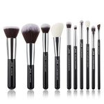 Load image into Gallery viewer, Jessup Brand Pearl White/Silver Professional Makeup Brushes Set Make up Brush Tools kit Foundation Powder Buffer Cheek Shader
