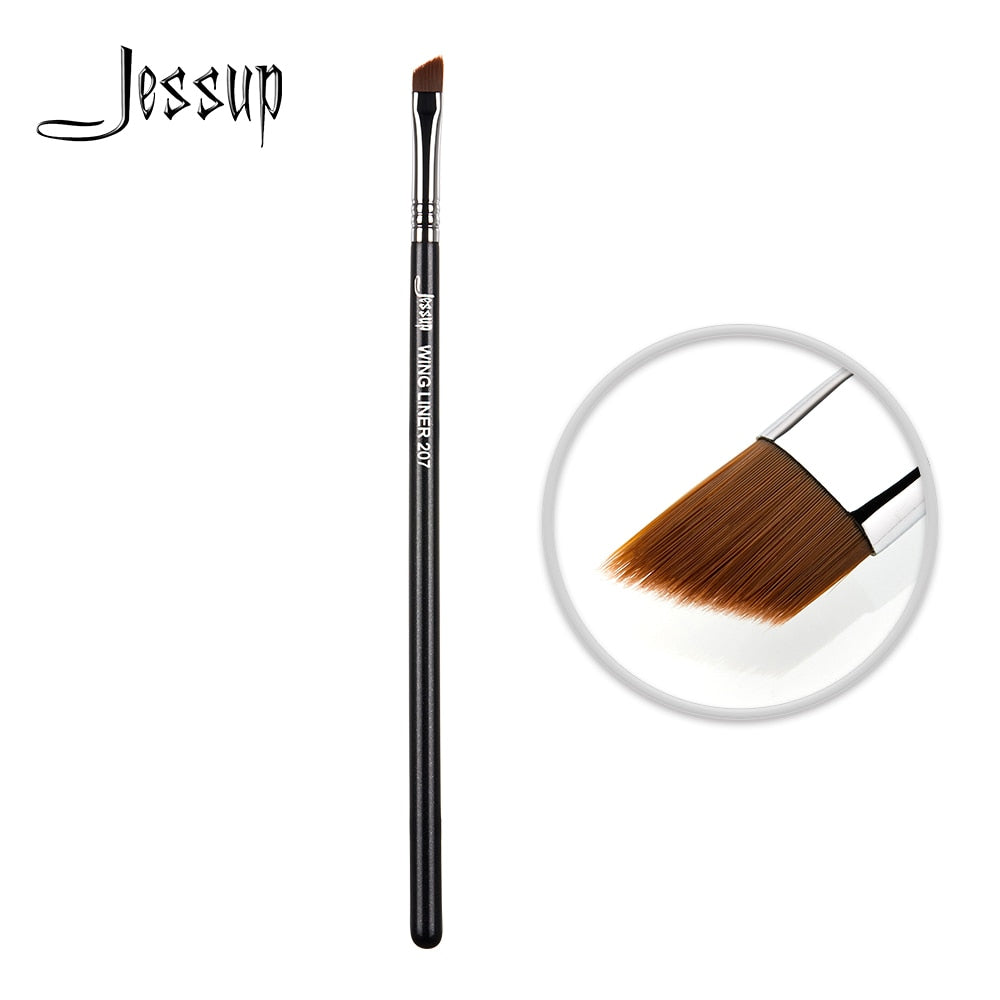 Jessup Eyebrow brush Makeup eye brushes Angled thin Wing eyeliner Makeup tools for Powder, cream, liquid formulas